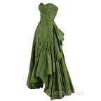 Modest Ball Gown Sweetheart Green Satin Long Evening Dress Party Dress Evening Dress Evening Prom Dress