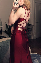 Modest Mermaid Burgundy Classy Prom Dress 22Th Birthday Outfit