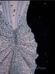 Modest Mermaid Off The Shoulder Sequin Long Evening Prom Dress Formal Graduation Party Dress Evening Dress