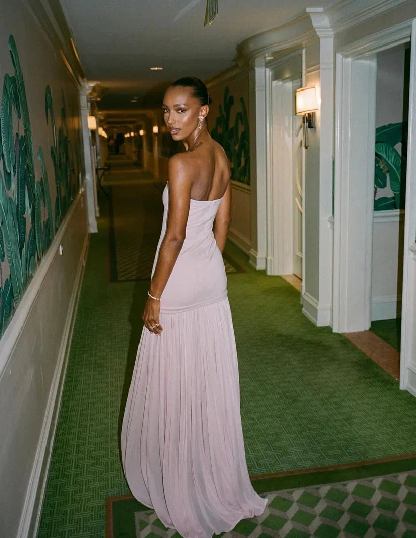 Modest Mermaid Pink Long Classy Prom Dress Classy Graduation Party Dress Classy Evening Dress