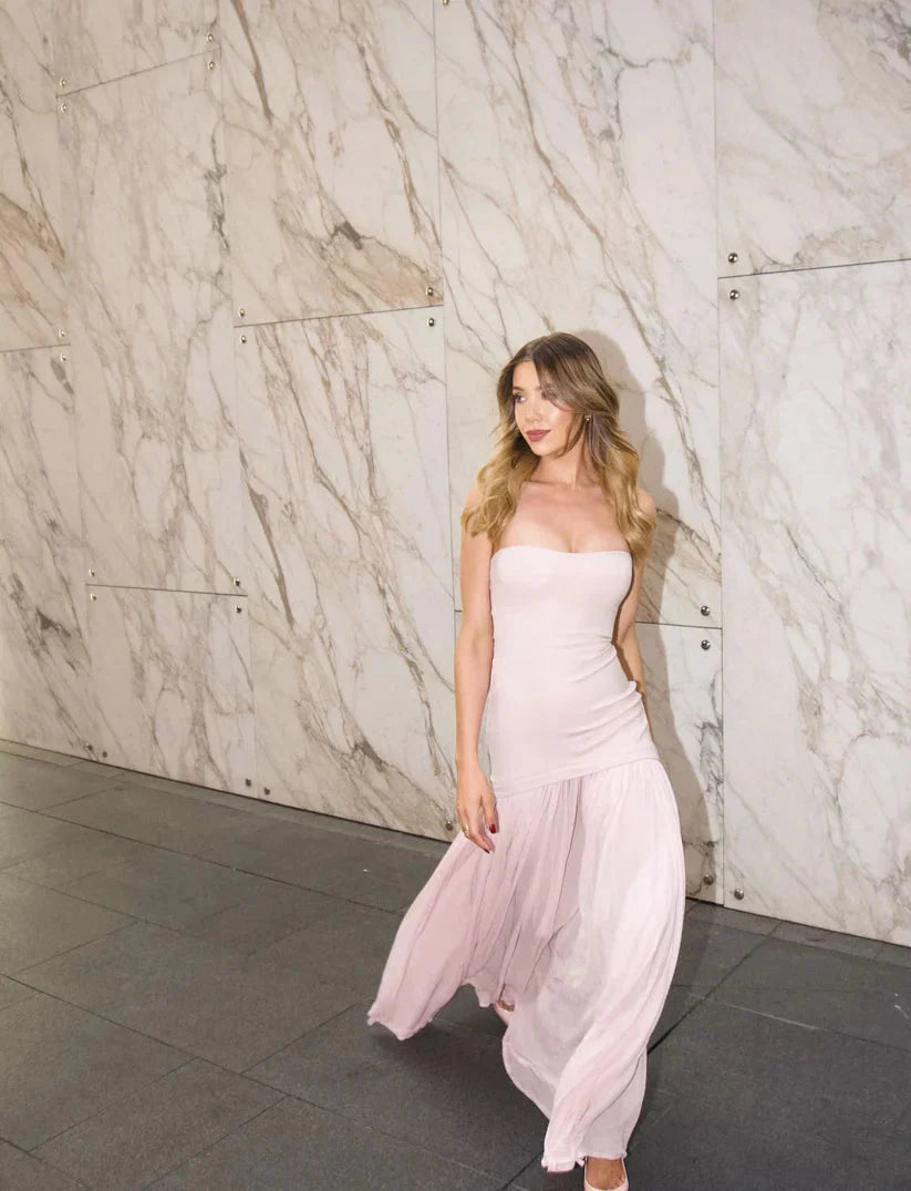 Modest Mermaid Pink Long Classy Prom Dress Classy Graduation Party Dress Classy Evening Dress
