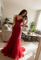 Modest Mermaid Spaghetti Straps Burgundy Sequin Classy Gown 23Rd Birthday Dress Classy Prom Dress 20Th Birthday Outfits