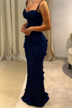 Modest Mermaid Spaghetti Straps Light Sky Blue Long Classy Prom Dress Party Dress 21St Birthday Outfits Graduation Dress