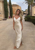 Modest Mermaid Spaghetti Straps Long Classy Prom Dress