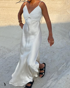 Modest Mermaid Spaghetti Straps Long Classy Prom Dress
