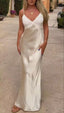 Modest Mermaid Spaghetti Straps Long Classy Prom Dress
