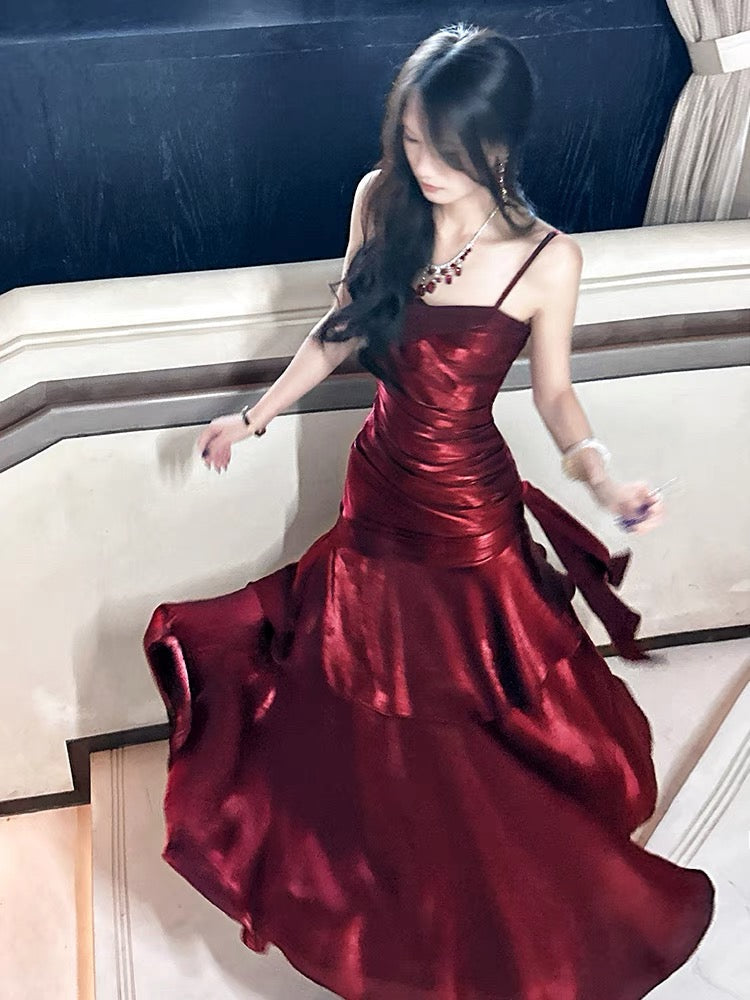 Modest Mermaid Spaghetti Straps Long Classy Prom Dress Birthday Party Dress Classy Evening Gowns