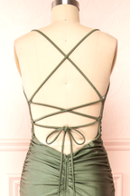 Modest Sheath Olive Green Backless Long Classy Prom Dress Classy Graduation Party Dress Classy Evening Dress