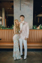 Modest Sheath Straps Sequin Slit Classy Prom Dress