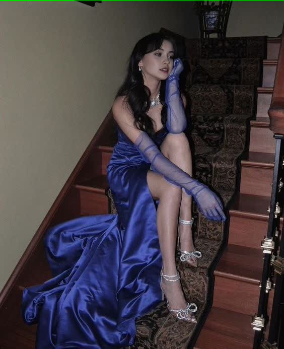 Modest Sweetheart Satin Slit Prom Dresses 21th Birthday Outfits Secondary image
