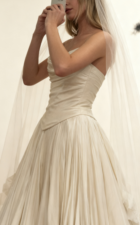 Modest Wedding Dress Ball Gown Strapless White Satin Long Wedding Dress Brides Dress Bridal Gowns