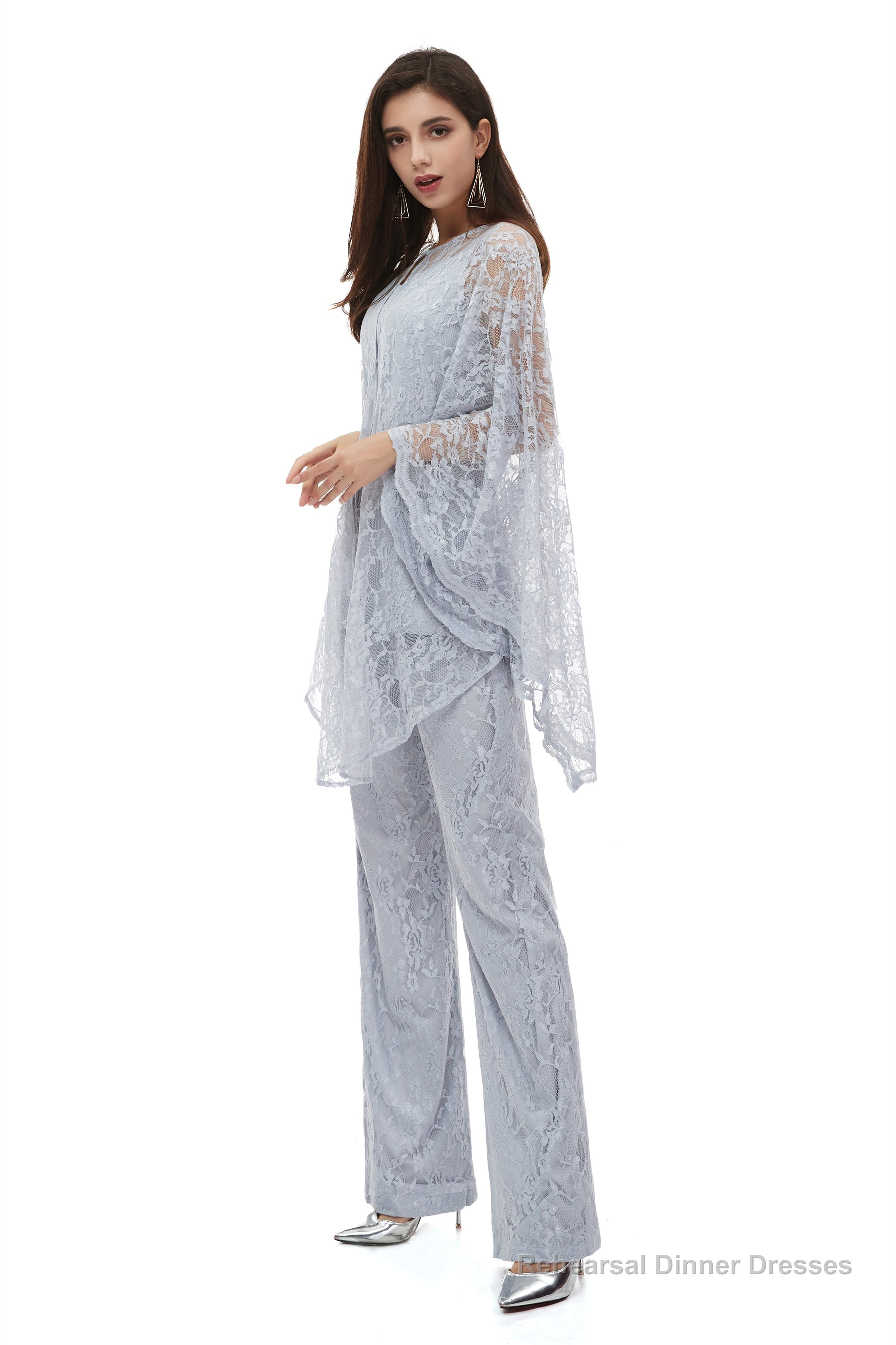 Mother of The Bride Plus Size Pant Suit Jacket Pant Chiffon Pant Set Secondary image