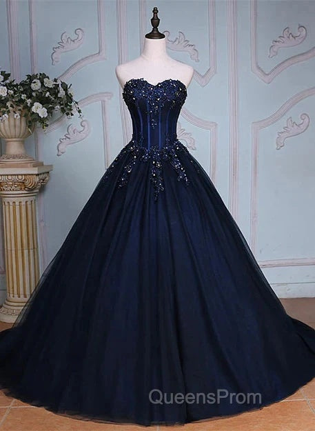Navy Blue Lace Applique Tulle Long Party Dress Formal Gown Off Shoulder Floor Length Evening Prom Dress