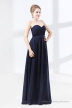 Sweetheart Chiffon A Line Bridesmaids Dresses