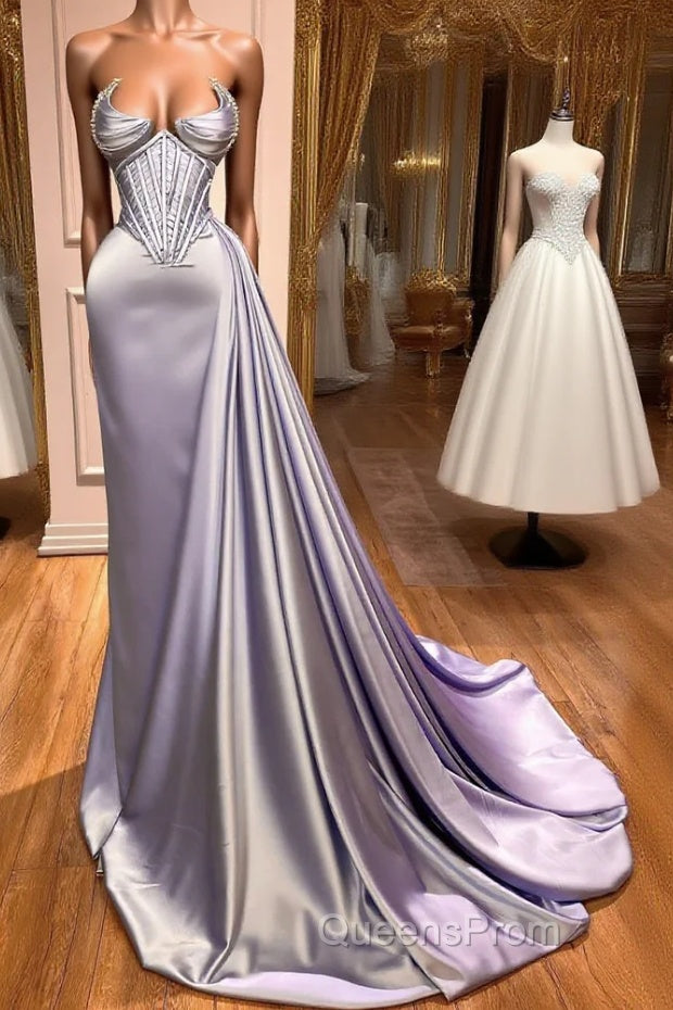 New Arrival Sleeveless Mermaid Evening Prom Dress With Ruffles Long Main image