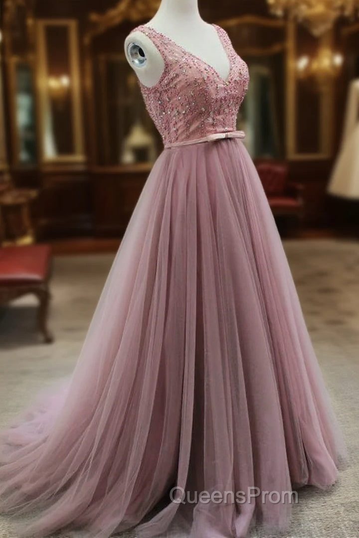 New Arrival V Neck Evening Prom Dress,Backless Evening Prom Dress,Sexy Evening Dress,Formal Evening Gown Main image