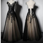 New Fashion Cap Sleeve With Black Lace Elegant Classy Prom Classy Prom Dress