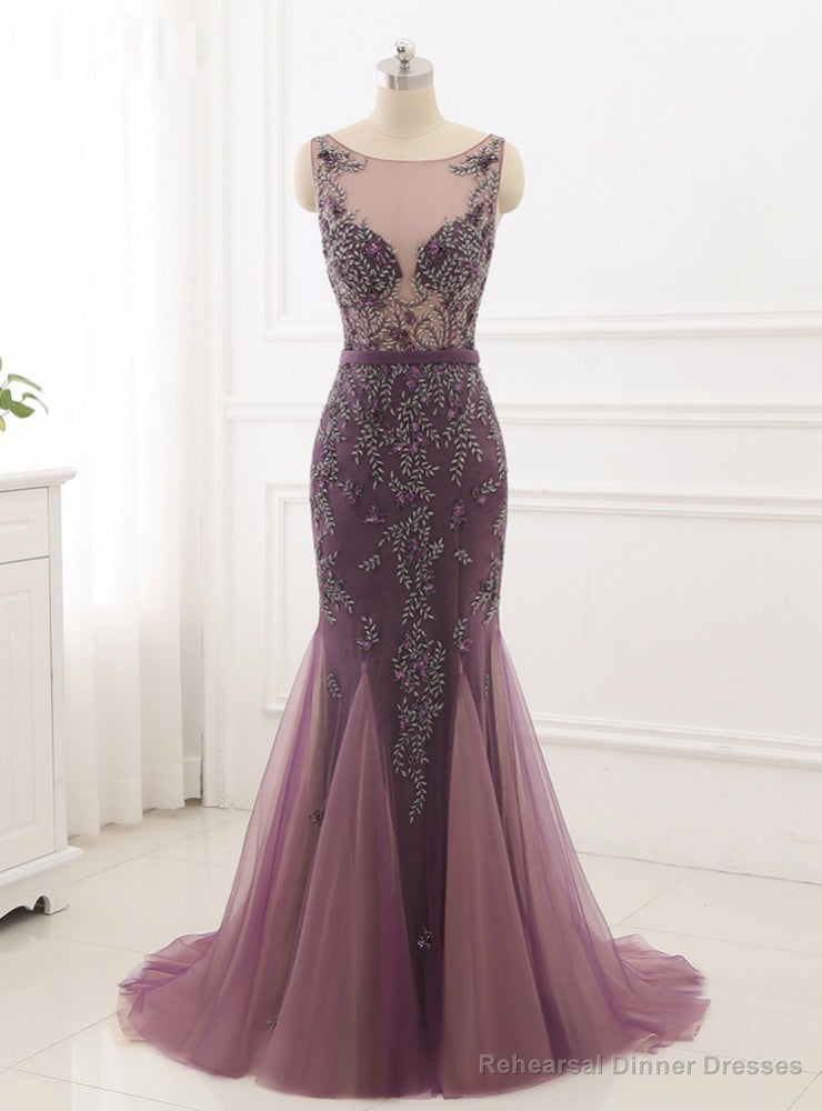 New Formal Prom Party Gowns Women Wear Fancy Beading Mermaid Evening Dress Main image