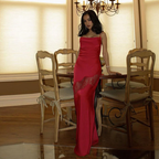 Yellow New Lace Spaghetti Straps Sexy Backless Mid-Length Elegant Satin Classy Prom Dress Classy Evening Dress Party Dress