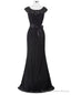 New Long Mother of the Bride Dress Black Wine Red Lace Dresses for Wedding