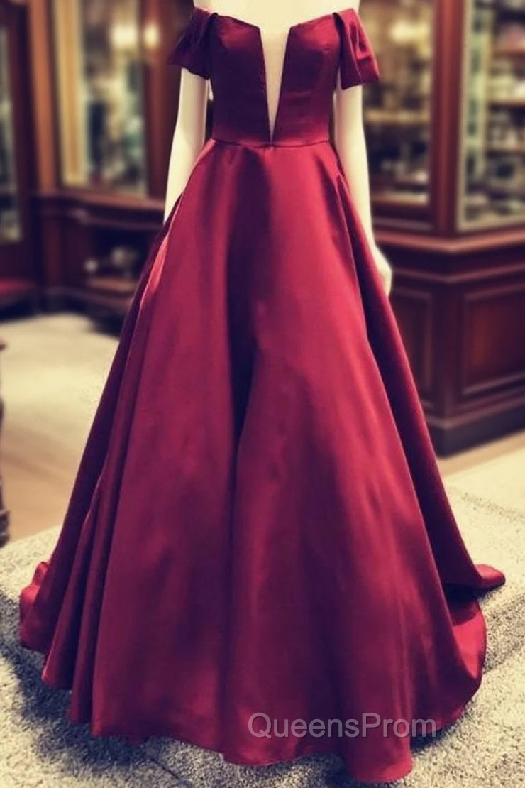 Off Shoulder Floor Length Ballgowns Evening Prom Dress Main image