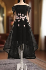 Off Shoulder High Low Fashionable Party Dress, Homecoming Dress, Lovely Formal Dress