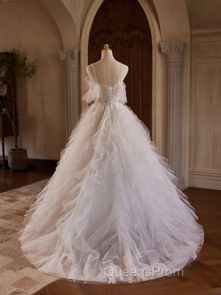 Off Shoulder Tulle Lace Light Champagne Long Evening Prom Dress, Light Champagne Sweet 16 Dress