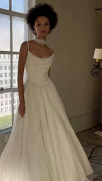 Off Shoulder White Beautiful Wedding Dress Long Classy Dress