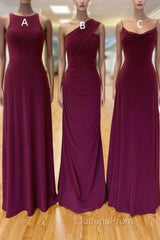 Off-The-Shoulder Floor Length Chiffon Long Bridesmaid Dress