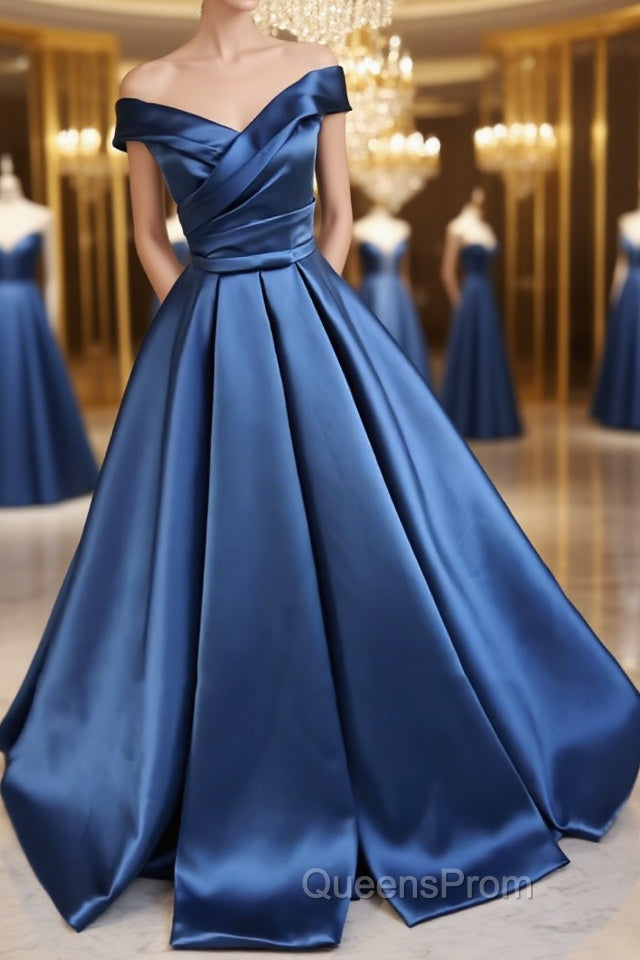 Off the Shoulder Long Evening Prom Dress, Off Shoulder Formal Evening Dress Main image