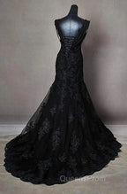 Off-The-Shoulder Long Wedding Dress With Applique