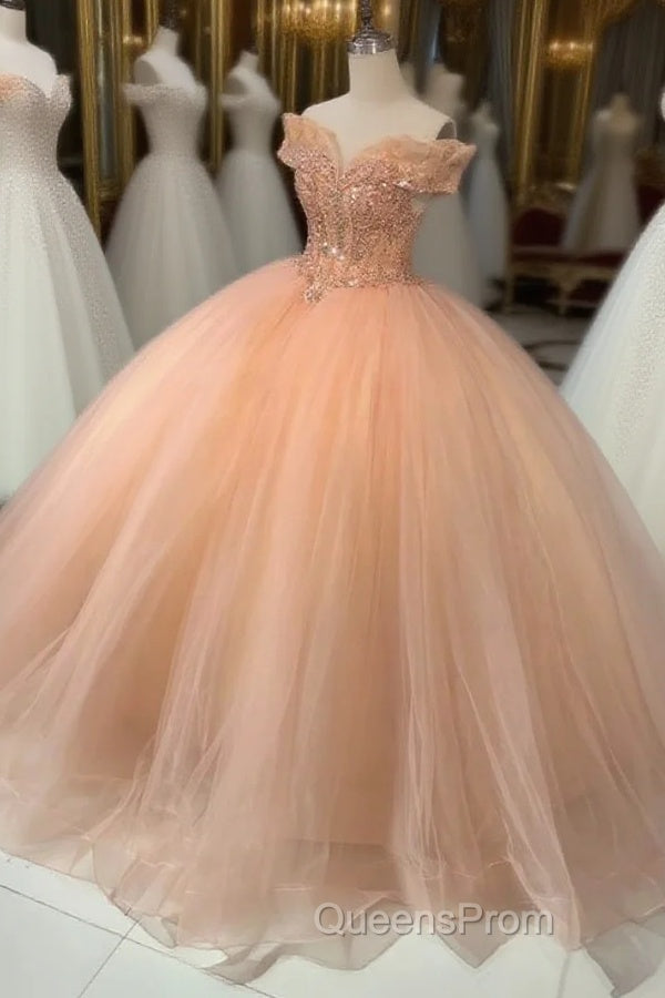 Off The Shoulder Wedding Dress Lace Beads Appliqued Evening Prom Dress Formal Dress Main image