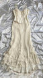 Off White Chiffon Appliques Party Dress, Two Pieces Mermaid Classy Prom Dress
