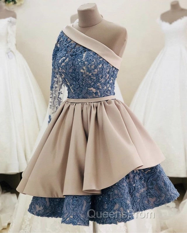 One Shoulder Ball Gown Ruffles Appliques Dress Secondary image