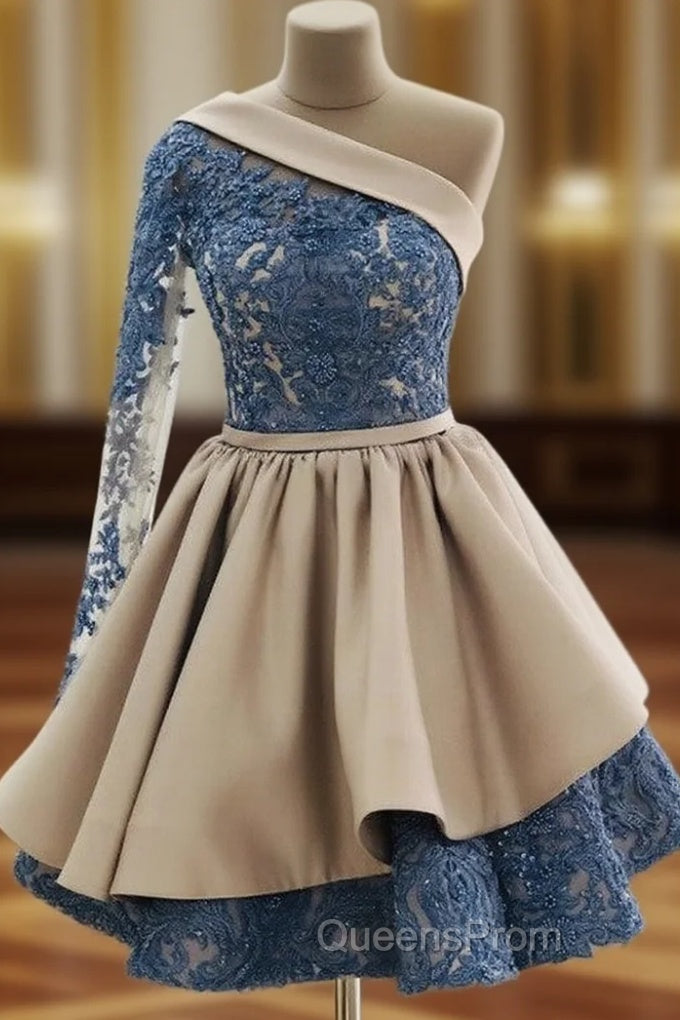 One Shoulder Ball Gown Ruffles Appliques Dress Main image