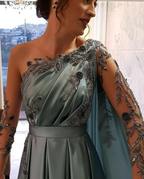 One Shoulder Beading Classy Evening Dress Classy Prom Party Dress
