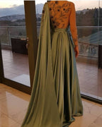 One Shoulder Beading Classy Evening Dress Classy Prom Party Dress