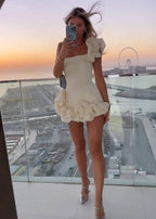 One Shoulder Bodycon Homecoming Dress With Ruffles