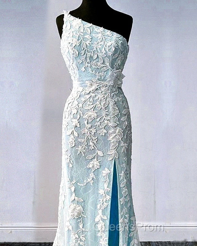 One Shoulder Mermaid Split Lace Evening Prom Dress Secondary image