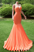 Purple Prom Dresses Sexy Mermaid Women Evening Dress Sleeveless Open Back