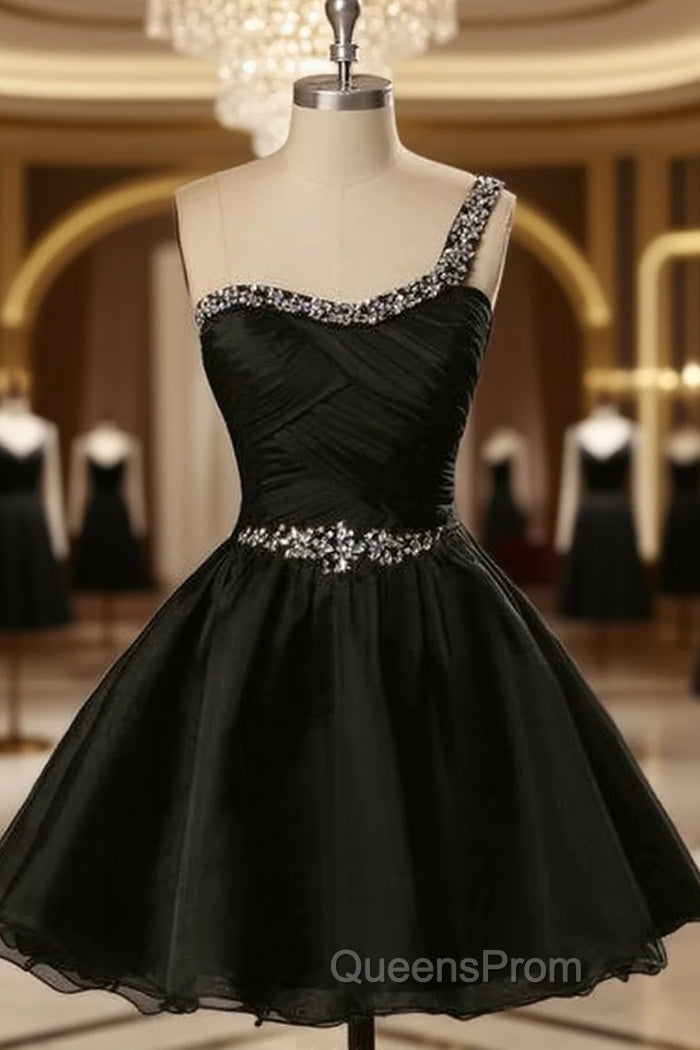 Organza Homecoming Dress,One-Shoulder Graduation Dress Main image