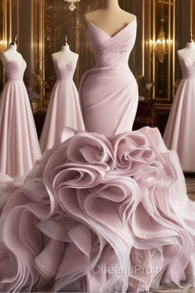 Organza Mermaid Wedding Dress Evening Prom Evening Gown Main image