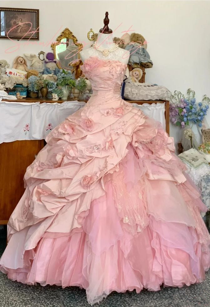 Pink A Line Princess Quinceanera Dress Ball Gown Sweet 16 Dress Main image