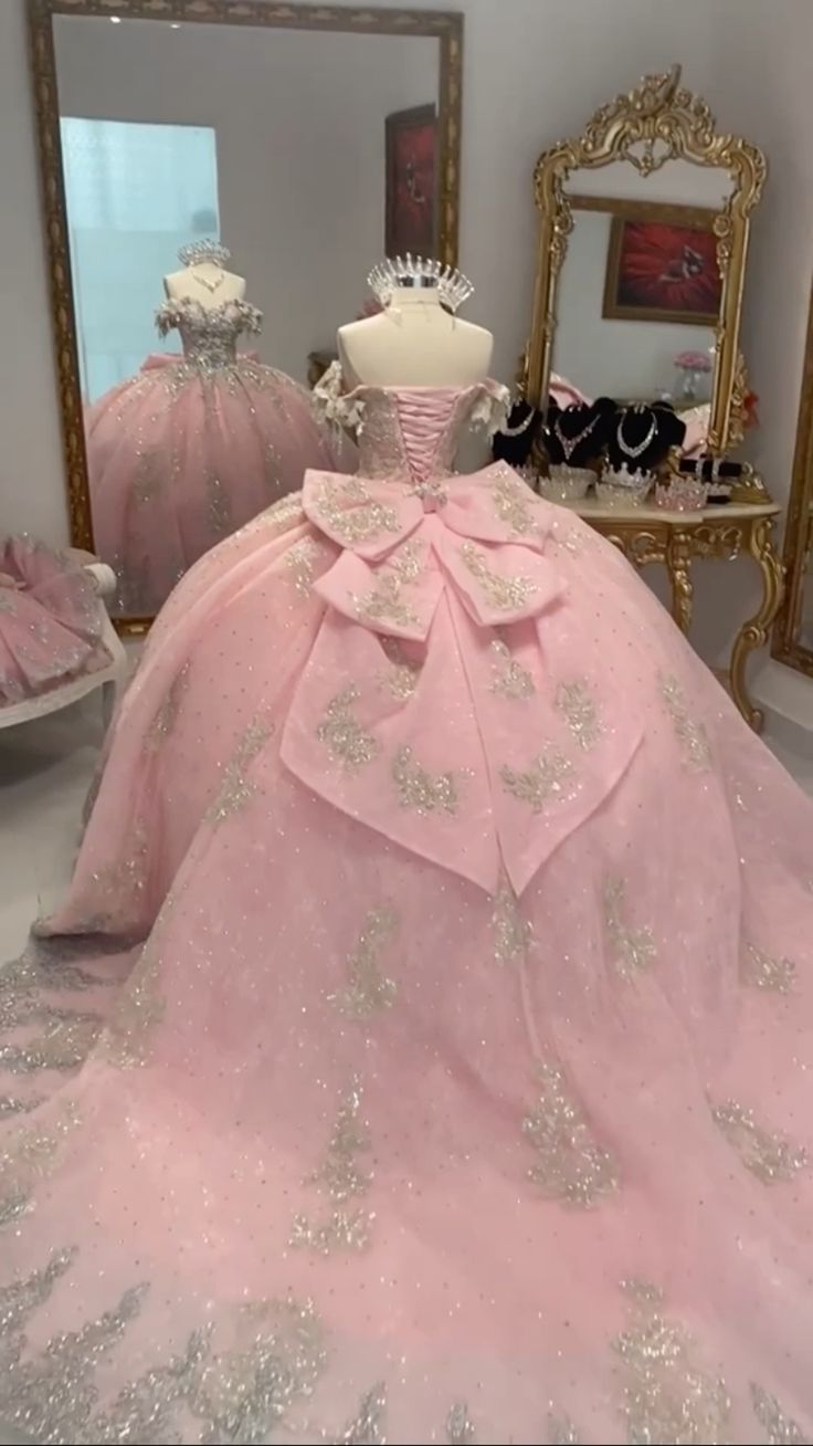 Pink A Line Princess Quinceanera Dress Ball Gown, Sweet 16 Dress Secondary image