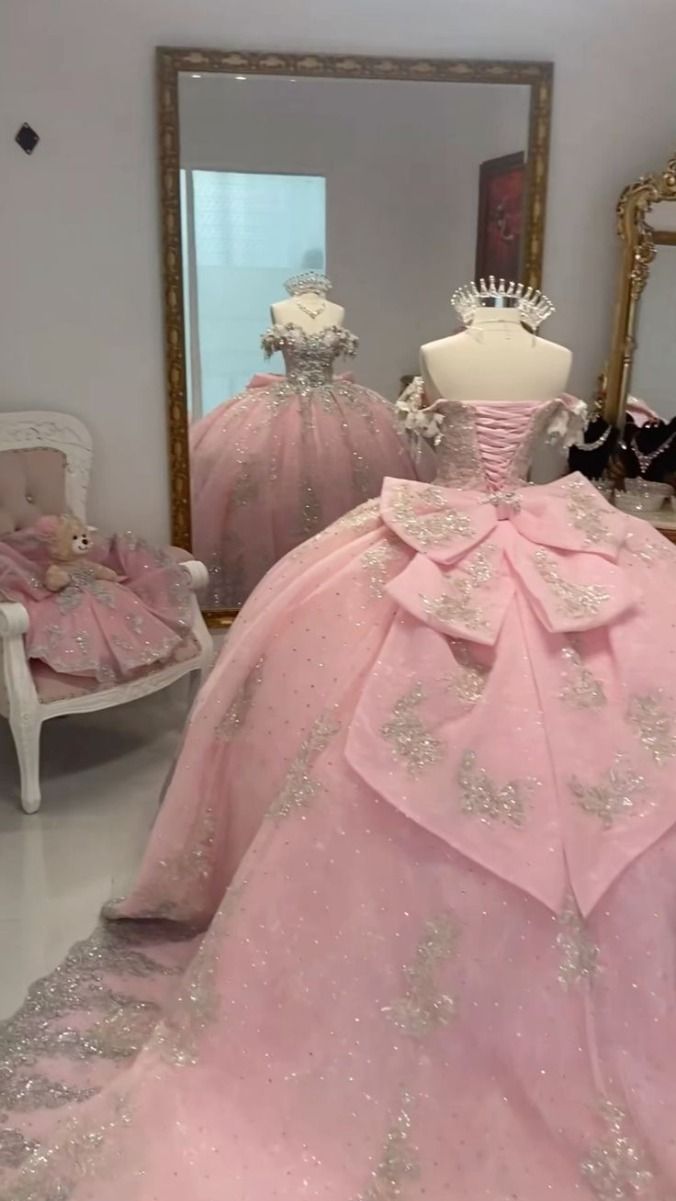 Pink A Line Princess Quinceanera Dress Ball Gown, Sweet 16 Dress Main image
