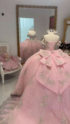 Pink A Line Princess Quinceanera Dress Ball Gown, Sweet 16 Dress