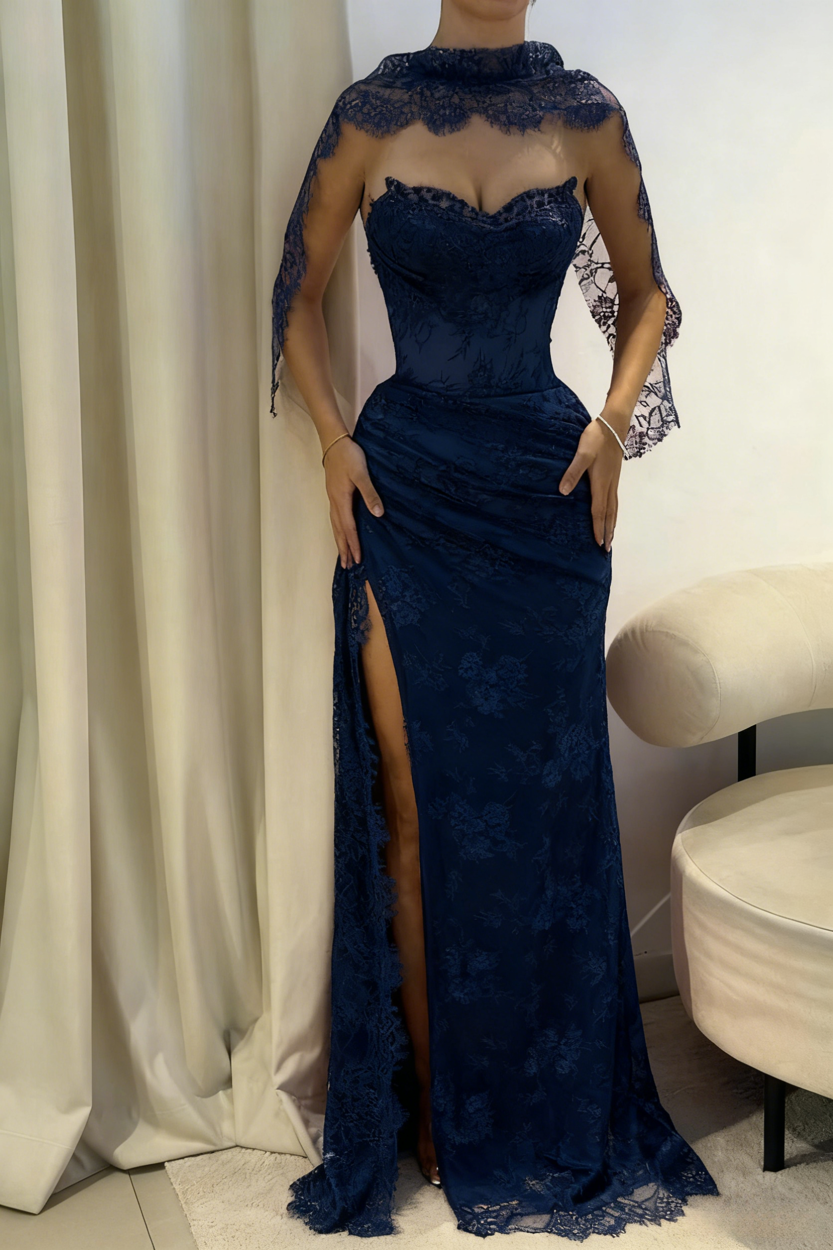 Pink A Line Sweetheart Neck Beaded Lace Classy Prom Dress Classy Evening Dress With Slit