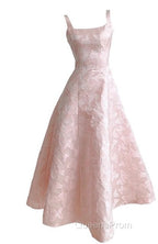 Pink A-Line Vintage Butterfly Embroidered Satin Evening Prom Dress Birthday Dressed01772