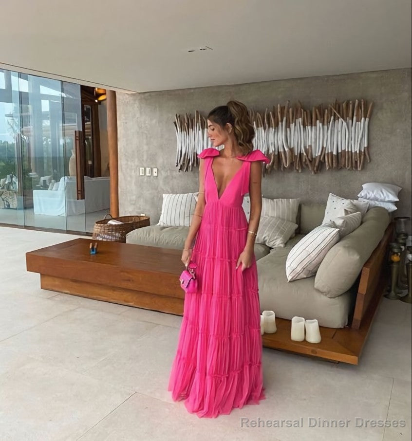 Pink Backless Prom Dress, Evening Dress Secondary image