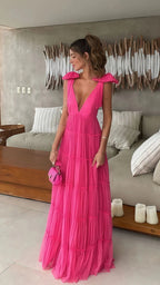 Neck Classy Evening Dress